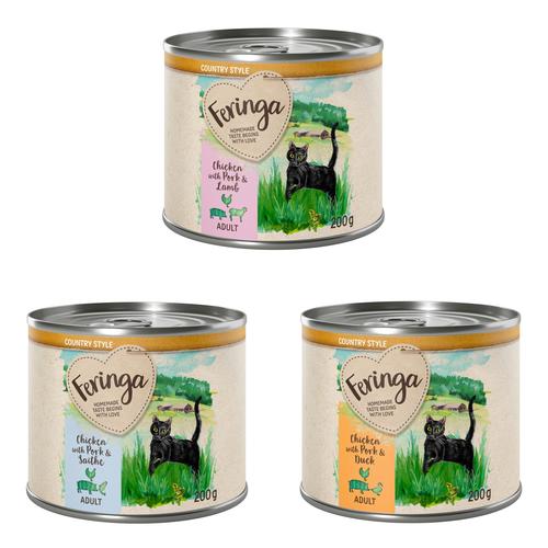 Sparpaket Feringa Country Style Menü 24 x 200 g - Mixpaket 2: Ente, Lamm, Seelachs