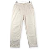 Free People Pants & Jumpsuits | Free People Relaxed High Waisted Boyfriend Chino Ivory/Off-White Pleated Pants 2 | Color: Cream/White | Size: 2