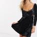 Free People Dresses | Free People Kat Velvet Mini Black Dress Nwt - Xs | Color: Black | Size: Xs