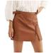 Free People Skirts | Free People Women's Sz 2 Brown Midnight Magic Mini Skirt Faux Leather Lined Zip | Color: Brown | Size: 2