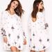 Free People Dresses | Free People Oxofrd Embroidered Mini Smock Dress In Size Xs. | Color: White | Size: Xs