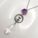 Free People Jewelry | Genuine Amethyst Mushroom Necklace | Color: Purple/Silver | Size: Os