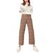 Free People Pants & Jumpsuits | Free People Cotton Shape Up Trouser Pants Wide Leg Pants Size 2 | Color: Brown/Cream | Size: 2