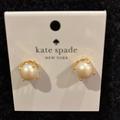 Kate Spade Jewelry | Kate Spade Pearl Gumdrop Studs / Nwt | Color: Cream/Gold | Size: Os