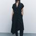 Zara Dresses | Nwt Zara Dress With Pleated Skirt Zw Collection Xs, S, M , L4786 | Color: Black | Size: Xs