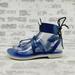 Free People Shoes | New Free People Vacation Day Wrap Blue Denim Leather Sandals E780 | Color: Blue | Size: 6.5