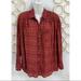 Free People Tops | Free People Oversize Plaid Check Button Front Top | Color: Purple/Red/Yellow | Size: S