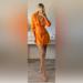 Zara Dresses | Nwt Zara Satin Effect Mini Dress | Color: Orange | Size: Xs