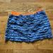J. Crew Skirts | J. Crew Chambray Ruffle Skirt | Color: Blue/Orange | Size: M