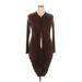 Fashion Nova Cocktail Dress - Bodycon: Brown Print Dresses - Women's Size X-Large