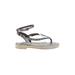 Vince Camuto Sandals: Silver Snake Print Shoes - Women's Size 7 - Open Toe