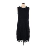 Banana Republic Factory Store Casual Dress - Sheath Crew Neck Sleeveless: Black Jacquard Dresses - Women's Size 10