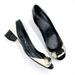 Gucci Shoes | Gucci Patent Leather Pumps Black White Suede Bamboo Horsebit Low Heel Sz 37 / 7 | Color: Black/White | Size: 7