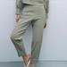 Zara Pants & Jumpsuits | Nwot Zara Ribbed Texture Khaki Green Jogger Pants Women’s Size M | Color: Green | Size: M