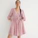 J. Crew Dresses | J Crew V-Neck Cotton Poplin Mini Dress Peony Paisley Sz 14 Tall Pink 2022 | Color: Pink/Purple | Size: 14t