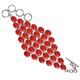 SILCASA Red Coral Chain Bracelet For Women 925 Sterling Silver Handmade Jewelry Gift 7.5 Inches