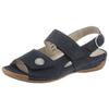 Riemchensandale WALDLÄUFER "HELIETT", Damen, Gr. 4 (37), blau (dunkelblau), Nubukleder, sportlich, Schuhe, Sommerschuh, Sandalette, Keilabsatz, mit Wechselfußbett, H-Weite