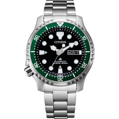Automatikuhr CITIZEN "Promaster Mechanical Diver", silber (silberfarben), Armbanduhren, Damen, Armbanduhr, Herrenuhr, Damenuhr, Taucheruhr, bis 20 bar wasserdicht
