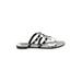 Kelly & Katie Sandals: Silver Print Shoes - Women's Size 7 - Open Toe