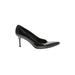 Stuart Weitzman Heels: Slip-on Stiletto Minimalist Black Solid Shoes - Women's Size 10 1/2 - Pointed Toe