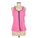 Avia Active Tank Top: Pink Color Block Activewear - Women's Size Medium