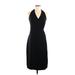 The Limited Casual Dress - Party Halter Sleeveless: Black Print Dresses - Women's Size Medium