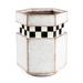 MacKenzie-Childs Honeycomb Outdoor Planter Fiberglass/Resin/Plastic in Black/Brown/White | 20.75 H x 17 W x 17 D in | Wayfair 35514-2044