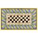 White 60 x 36 x 0.3 in Area Rug - MacKenzie-Childs Courtly Check® Purple/Green Washable Rug Polyester | 60 H x 36 W x 0.3 D in | Wayfair 356-10141