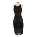 Mossimo Casual Dress - Sheath Scoop Neck Sleeveless: Black Solid Dresses - Women's Size Small