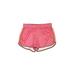 Reebok Athletic Shorts: Pink Print Activewear - Women's Size Small