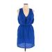 Gap Outlet Casual Dress - High/Low: Blue Solid Dresses - Women's Size X-Large