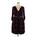 Torrid Casual Dress - Shirtdress: Burgundy Plaid Dresses - Women's Size 2X Plus