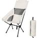 Meromore High Back Camping Chair for Adults Heavy Duty Outdoor Patio Furniture Folding Chair Portable with Breathable Mesh for Fishing Camping Hunting Lawn Beach White