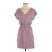 BCBGeneration Casual Dress - Mini: Purple Solid Dresses - Women's Size X-Small