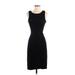 BCBGMAXAZRIA Casual Dress - Sheath Scoop Neck Sleeveless: Black Print Dresses - Women's Size Small