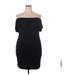 Shein Cocktail Dress - Bodycon: Black Solid Dresses - Women's Size 2X