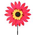 TERGAYEE Sunflower Lawn Pinwheels Wind Spinner with Ground Stake Plastic Colorful Sunflower Windmill Flower Spinners Outdoor for Decoration Yard Garden Sculpture Stake Lawn Kids Toy