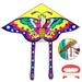 Pcapzz Butterfly Flying Kite Butterfly Triangle Kite Colorful Butterfly Kite Toy Outdoor Sports Flying Kite with 15M Kite String Games Supplies for Kids Play Game Recreation Toy Outdoor Fun Sports