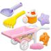 KYAIGUO Kids Beach Toys Set Kids Sand Toys Including Beach Bucket Dumper Toys Small Shovel Spoon Fork Spade for 3+ Years Olds
