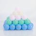100Pcs Toddlers Pit Ball Ocean Ball with Mesh Pocket Thickened Crush-proof Macaron Color Ball Pit Balls Toys