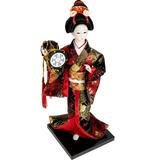 Geisha Doll Ornaments Japanese Style Office Decor Home Baby Photography Props for Photoshoot Plastic