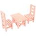 Mini Furniture Miniature Table for Crafts Wood Decor Child Cosplay Decorate Pink