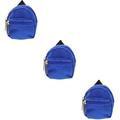 3pcs Doll Mini Backpack Decorative Doll Schoolbag Doll Polyester Backpack Decor
