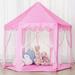 TORUBIA Pink Princess Castle Play Tents Large Girls Playhouse Kids Playhouse for Indoor & Outdoor Games- 55.11 x 55.12 x 53.15