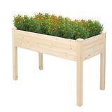 IVV Raised Garden Bed Wood Planter Box with Legs Elevated Garden Bed for Vegetables Standing Garden Container Planter Raised Beds for Backyard Patio