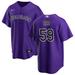 Jake Bird Men's Nike Purple Colorado Rockies Alternate Replica Custom Jersey