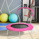 36Inch Kids Trampoline for Toddlers with Handle Indoor Mini Trampoline for Kids Small Rebounder Trampoline Adult Fitness Trampoline for Indoor and Outdoor Use Pink