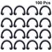 100pcs Wire Clamps Tubing Clips Mountain Bike C Shaped Buckle Bike Line Pipe Fixing Pipe Clamp Line Clips for Bike Outdoor Riding (Black)