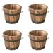 Whiskey Barrels Bucket Planters Bonsai Vintage Decor Wooden Biodegradable Flower Pots High Standing Vases for Large Garden Plants Round Box Flowerpot