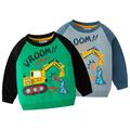 AJZIOJIRO Kids Toddler Pullover Sweatsuit for Boys Baby Spring Autumn Round Neck Cartoon Kid Sweatshirts Long Sleeve T-shirt Top for 1-10Y